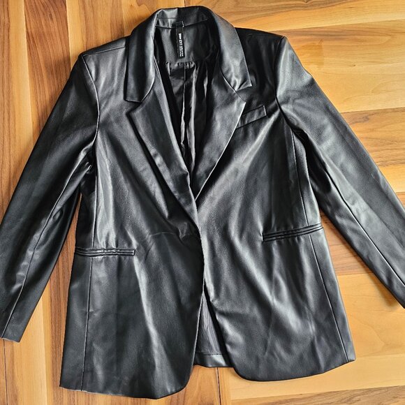 Faux Leather Black Jacket - Picture 1 of 5